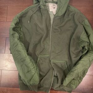 vintage banana republic Green zip up Hoodie Jacket medium
